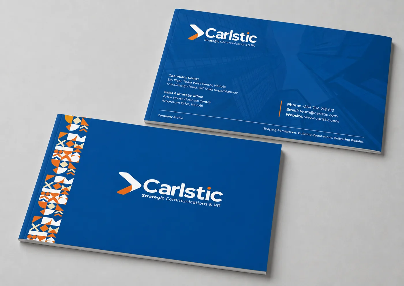 Carlstic branded presentation folders