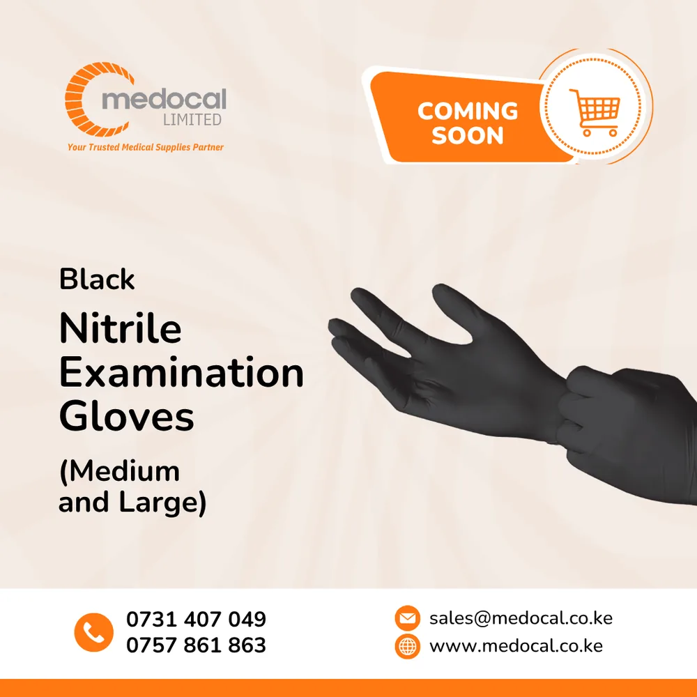 Black nitrile gloves coming soon