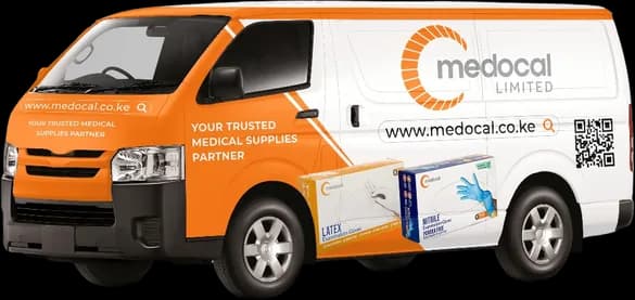 Medocal branded delivery van