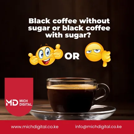 Black coffee engagement post