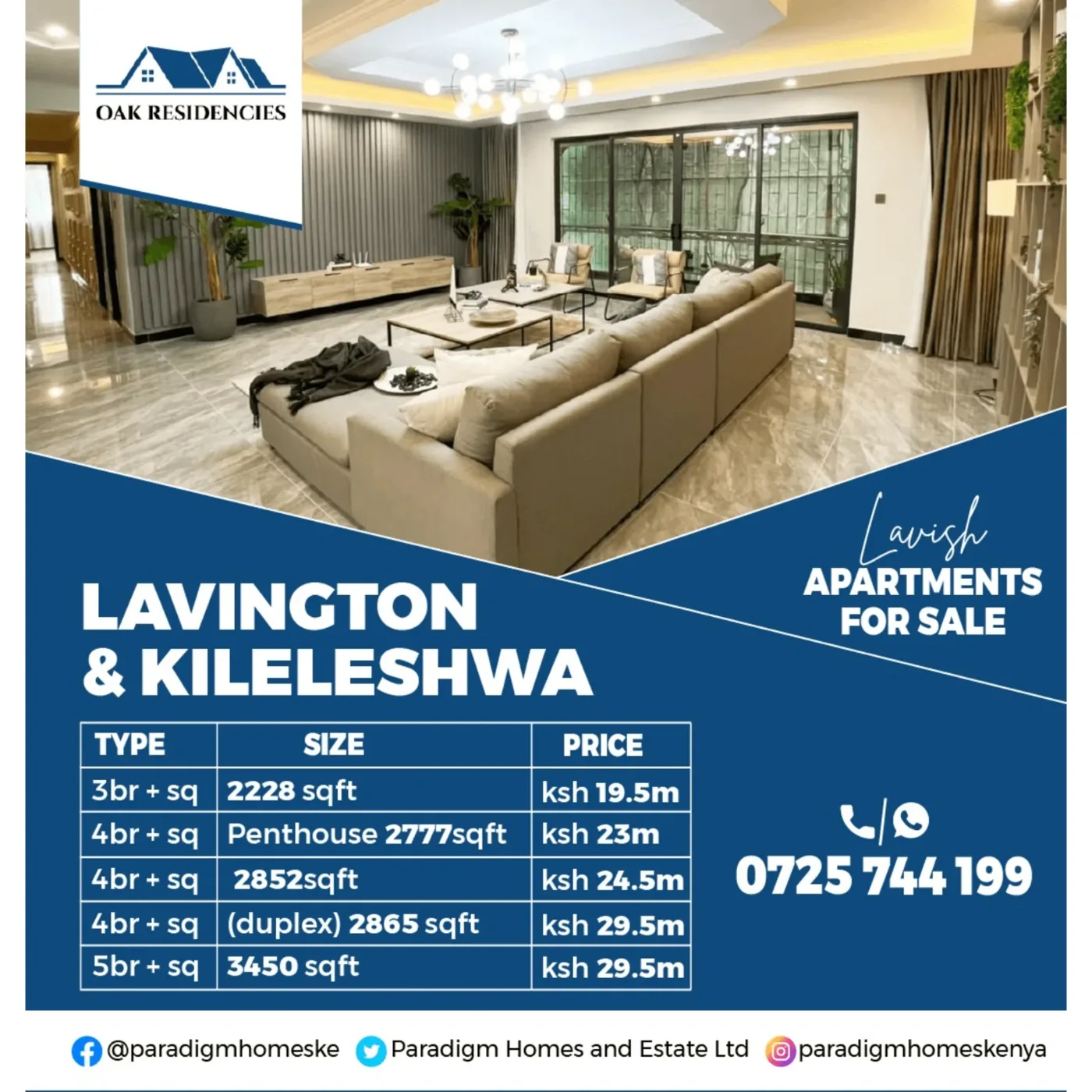Lavington and Kileleshwa apartments for sale poster