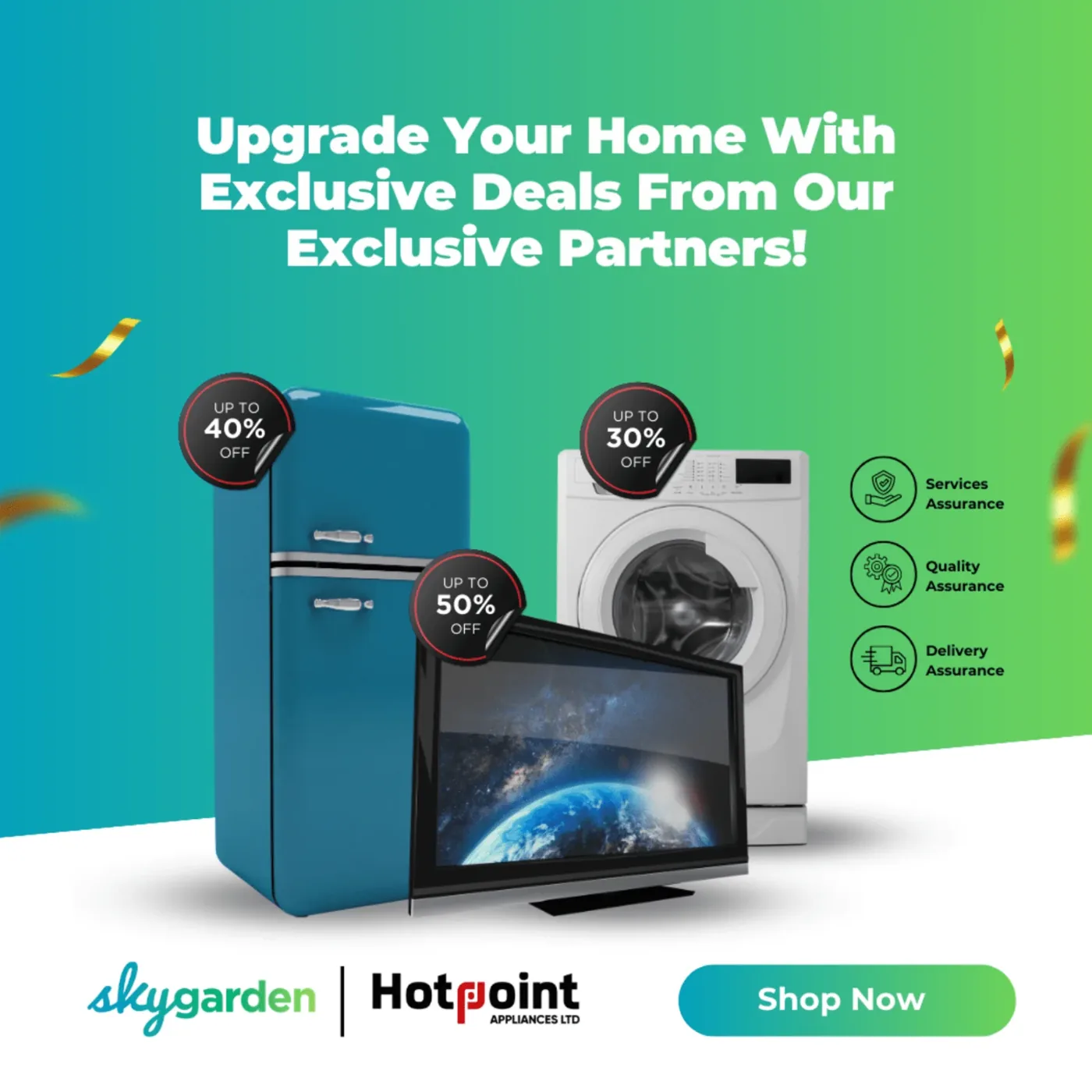 Home appliance deals poster